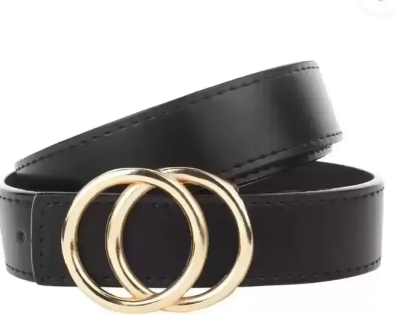 Women Black Texas Leatherite Belt